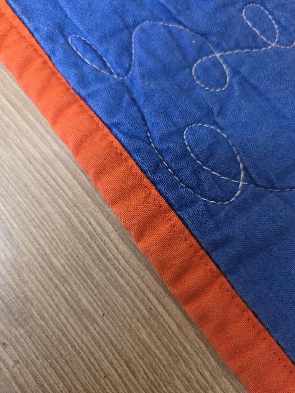 Handmade Western Cowboy Baby Quilt Blanket Pinwheel Crib 40x40 Patchwork Broncos